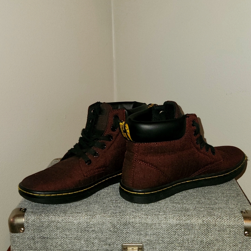 Dr. Martens Brown Black Lace-Up Combat Boots